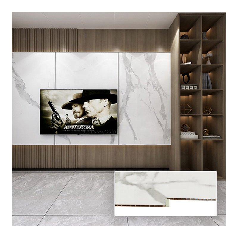 Marble Wall Covering WPC Wall Panels For House TV Background Decoration