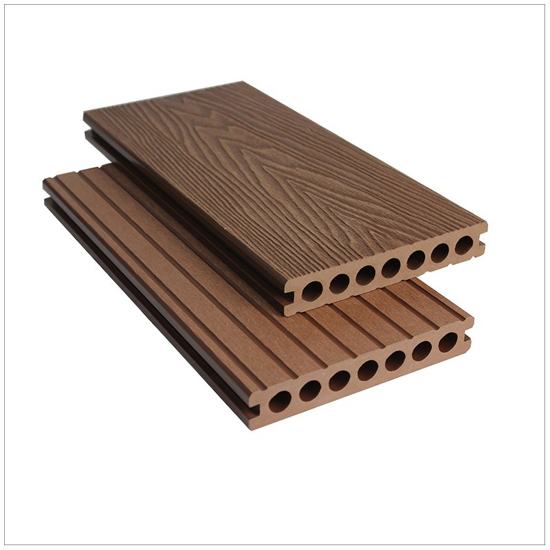 recycled new tech anti-slip wood plastic composite 3D textured decking/wpc flooring