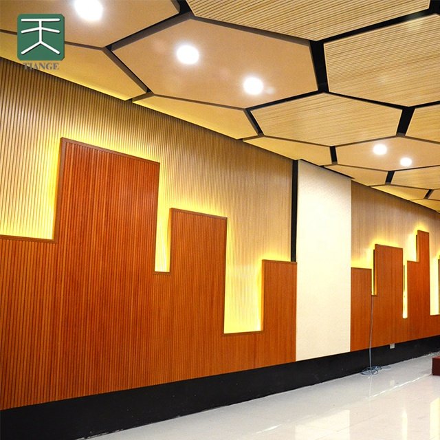 Tiange Wood Grooved Acoustic Board Sound Absorbing Plate Studio Wall Sound Proof Art Panel Hall Acoustic Panel