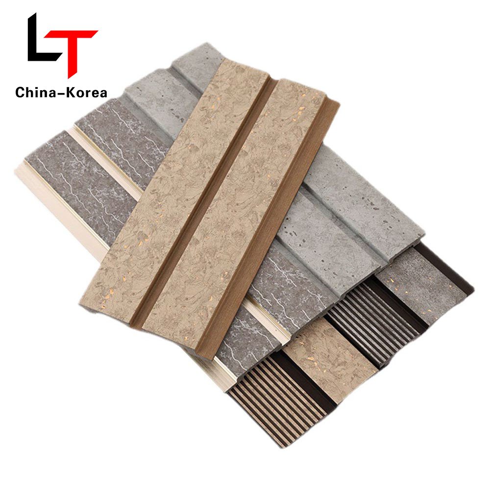 LT Hot Sale PS Timber Cladding fluted wall panels 3d Slat Seamless foam Alternative Wall Board For Hotel