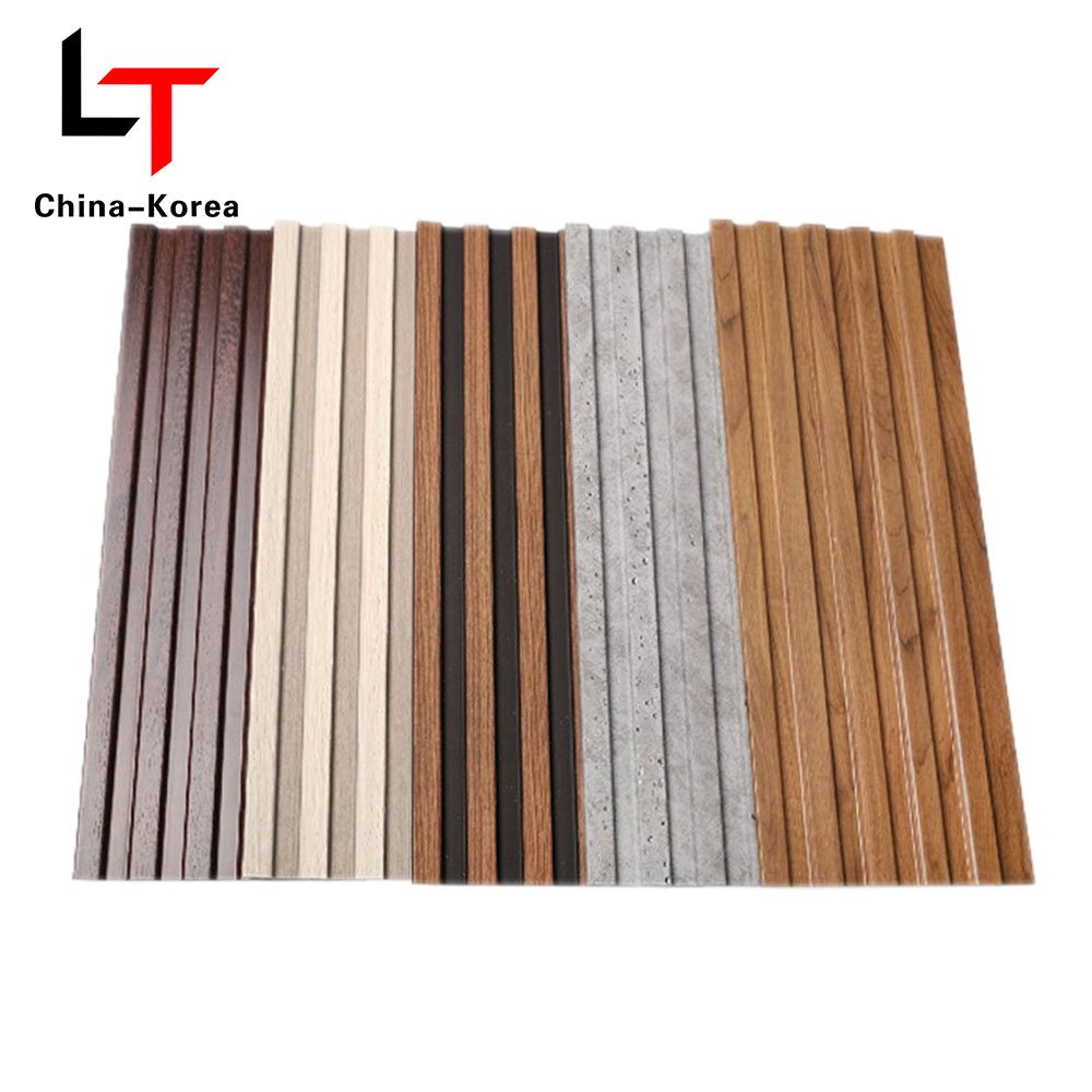 LT Hot Sale PS Timber Cladding fluted wall panels 3d Slat Seamless foam Alternative Wall Board For Hotel