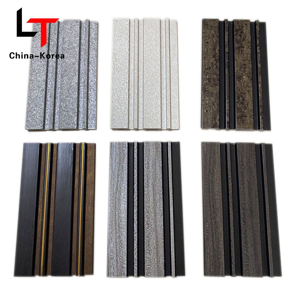 LT Hot Sale PS Timber Cladding fluted wall panels 3d Slat Seamless foam Alternative Wall Board For Hotel