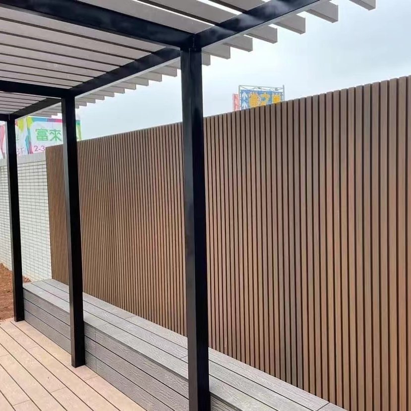219x26 Outdoor Fluted Wpc Wall Panel Exterior Cladding Plastic Composite Wall Board