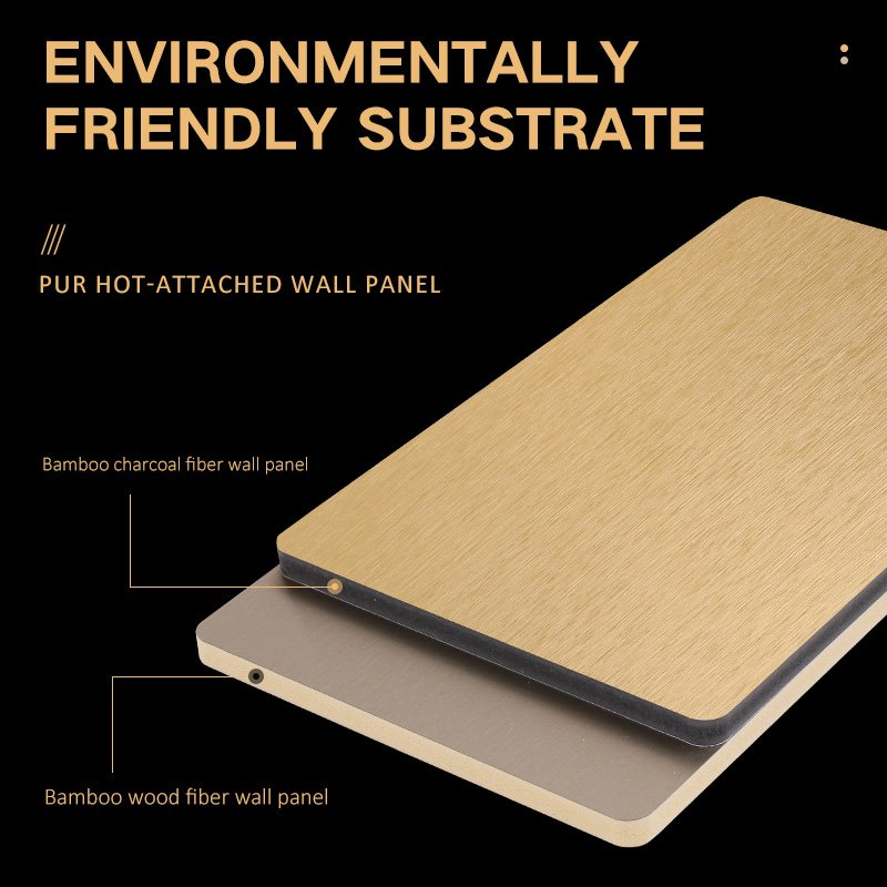 House Building Materials Metal wpc wall panels interior Bamboo charcoal wood vener board