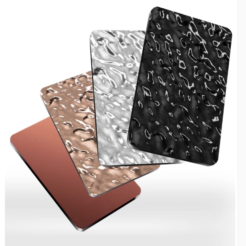 3D Paintless Water Ripple Wall Board 8mm Bamboo Charcoal Fiber Wall Panel