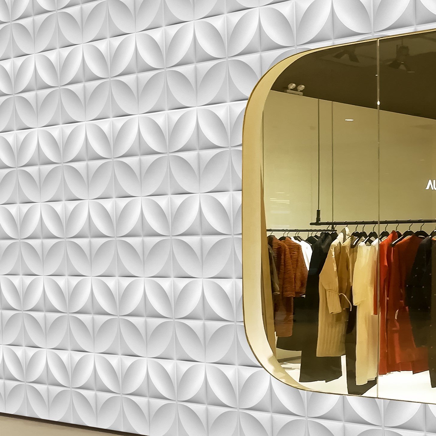 Custom Pvc Wave Board Panel Outdoor 3D Wallpaper Decoration Brick Textured Covering Matt White Wallpapers Wall Panels