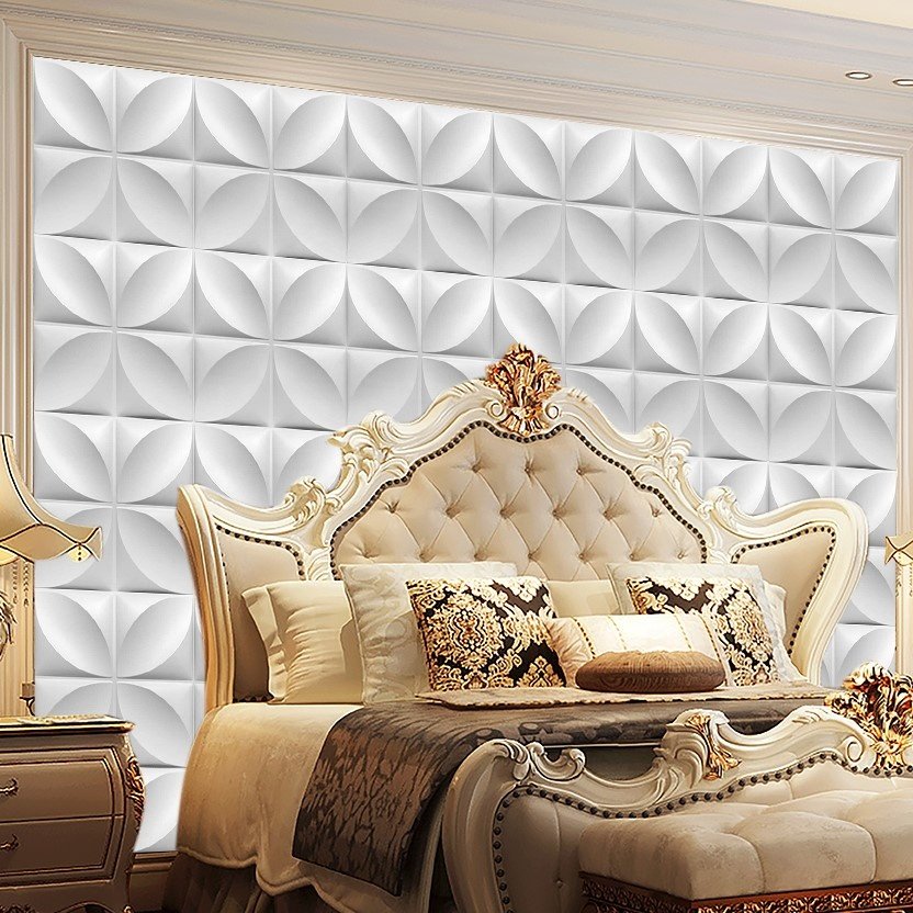 Custom Pvc Wave Board Panel Outdoor 3D Wallpaper Decoration Brick Textured Covering Matt White Wallpapers Wall Panels