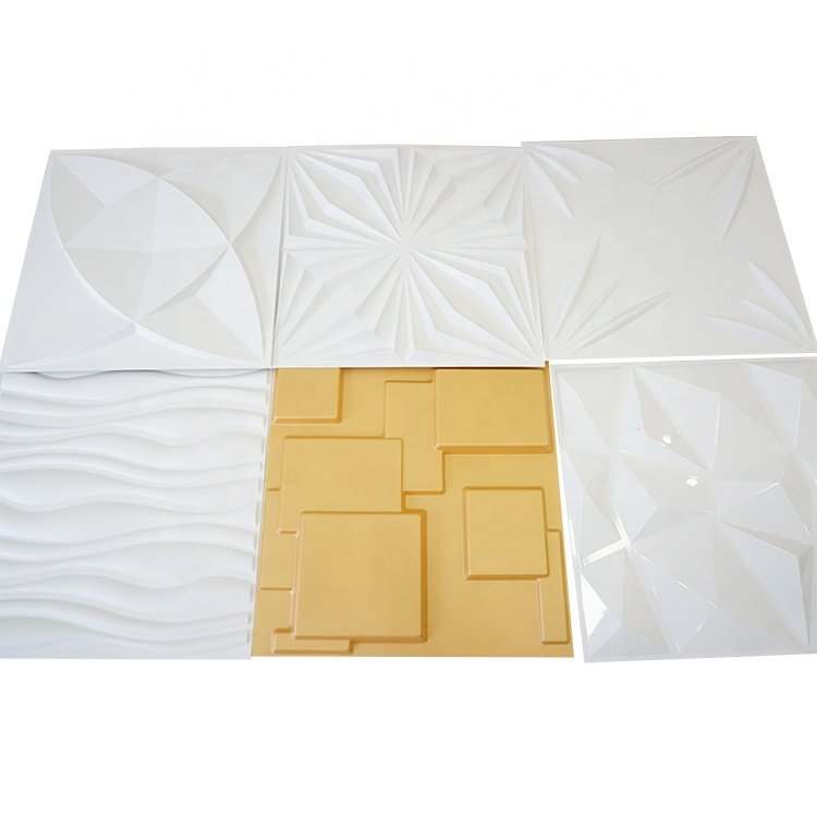 Custom Pvc Wave Board Panel Outdoor 3D Wallpaper Decoration Brick Textured Covering Matt White Wallpapers Wall Panels