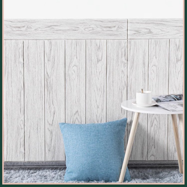 Home House Bedroom Decoration Interior Decorative Sticker 3D Wallpapers Design Wood Board Self Adhesive Paper PE Wall Panel New
