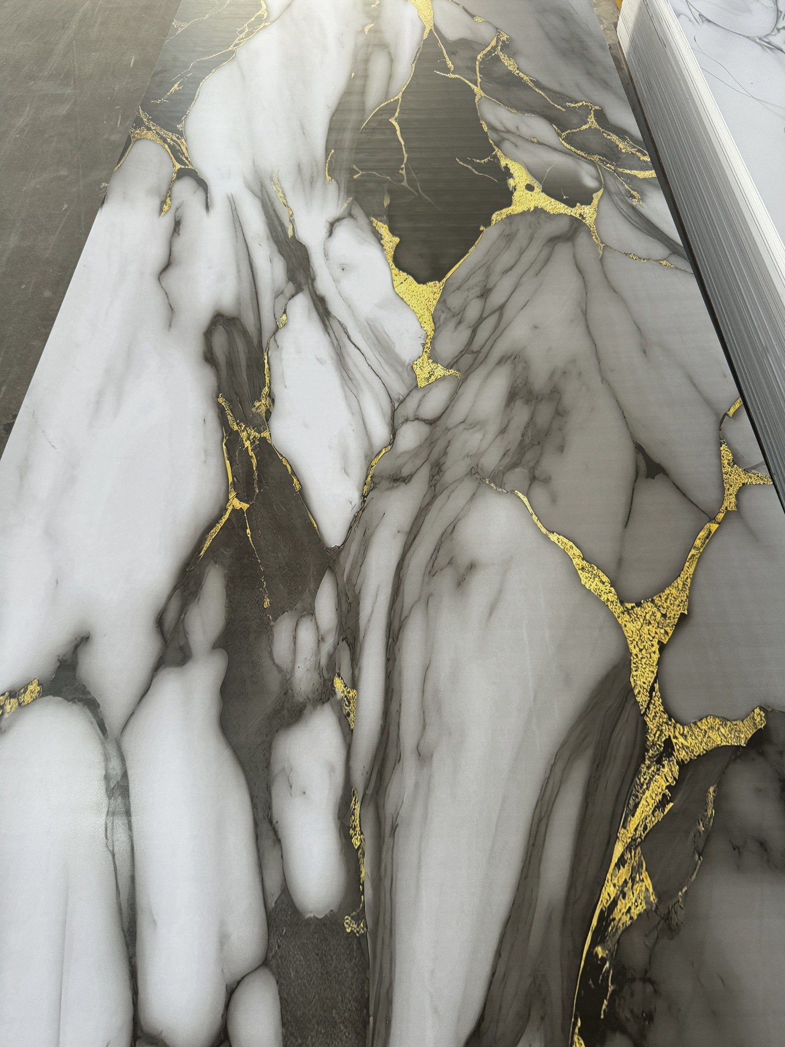 Factory wholesale High Glossy Uv Marble Pvc Wall Panels Sheet Celling Board Water Proof