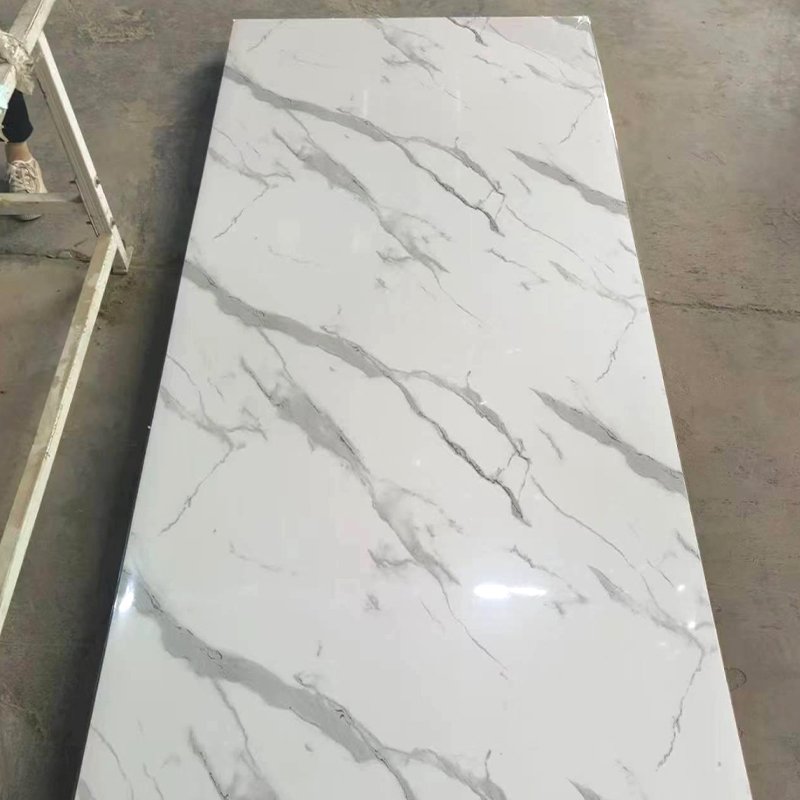 Decorative Interior High Glossy Pvc Plastic Marble 3D Uv Marble Sheet Uv Boards Wall Panel Others Wall Panels