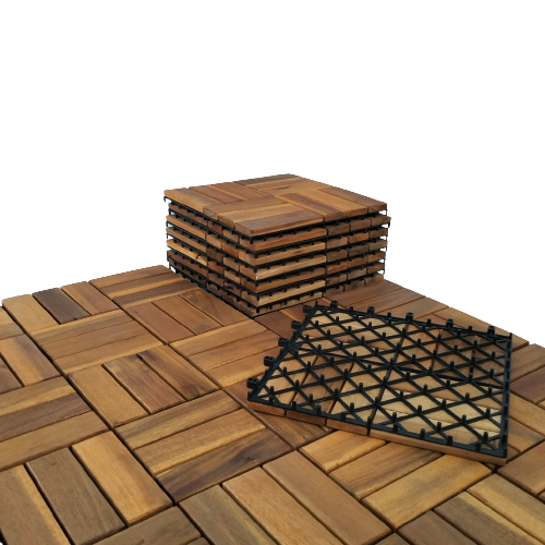 Vietnam Interlocking Outdoor Patio Deck Acacia Tiles or Acacia wood Parquet Flooring or Teak Wood Any Other Wood