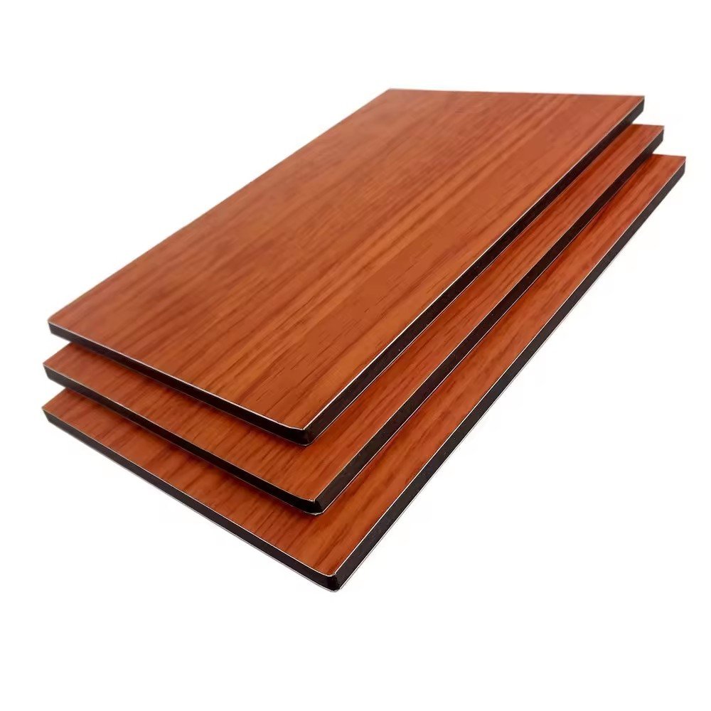 Wooden Surface Composite Wall Panel PVDF ACP Board Metal Cladding Films Laminate Aluminium Panel For Decoration Wall 3d Interior
