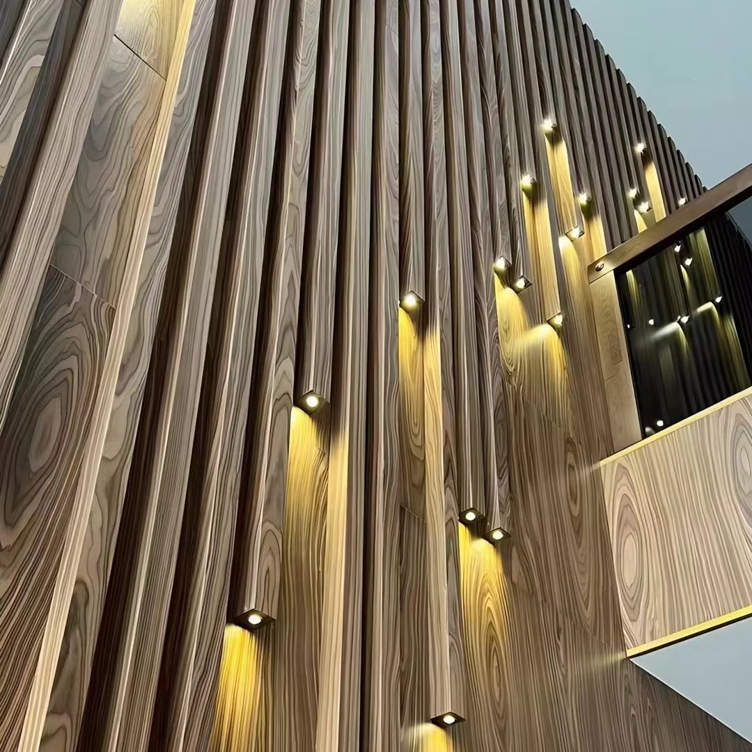 Decorative Wall Wooden Plastic Composites Wall Panel Profile Light Interior Customized Waterproof Interior Wpc Wall Panel