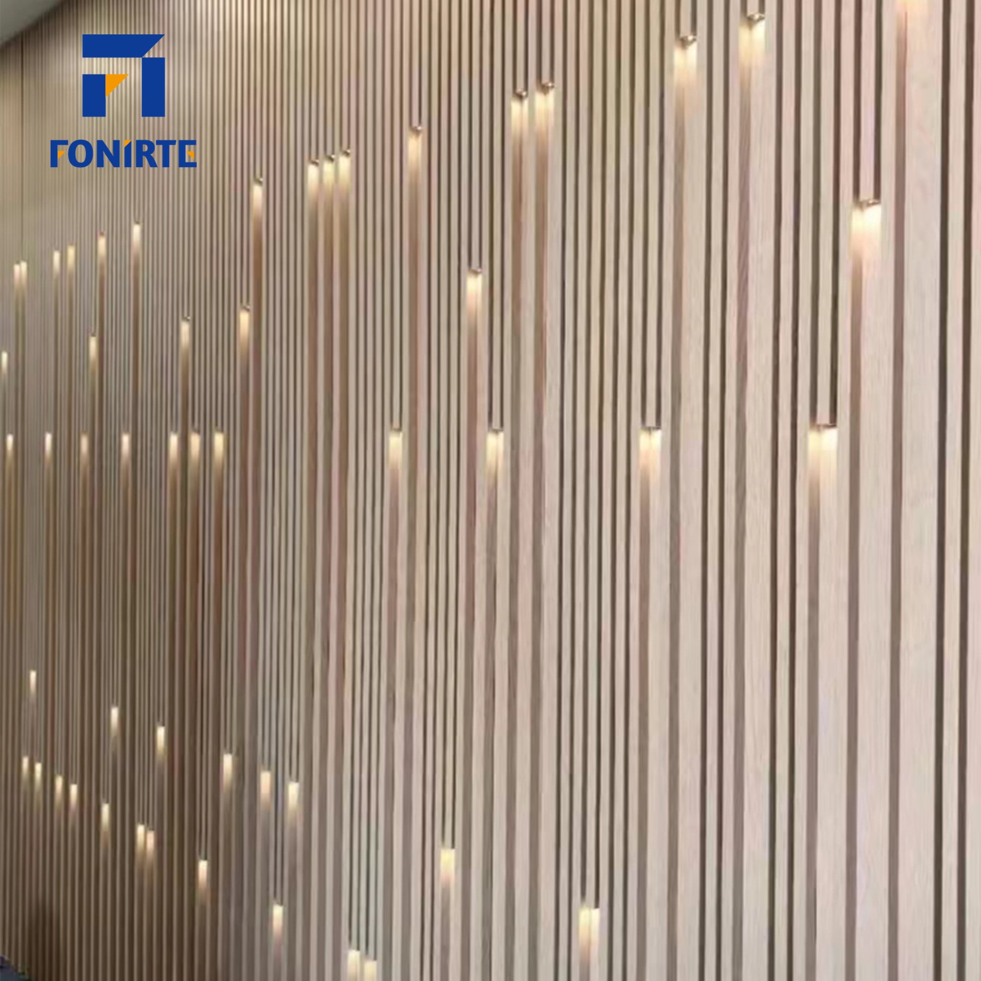 Decorative Wall Wooden Plastic Composites Wall Panel Profile Light Interior Customized Waterproof Interior Wpc Wall Panel