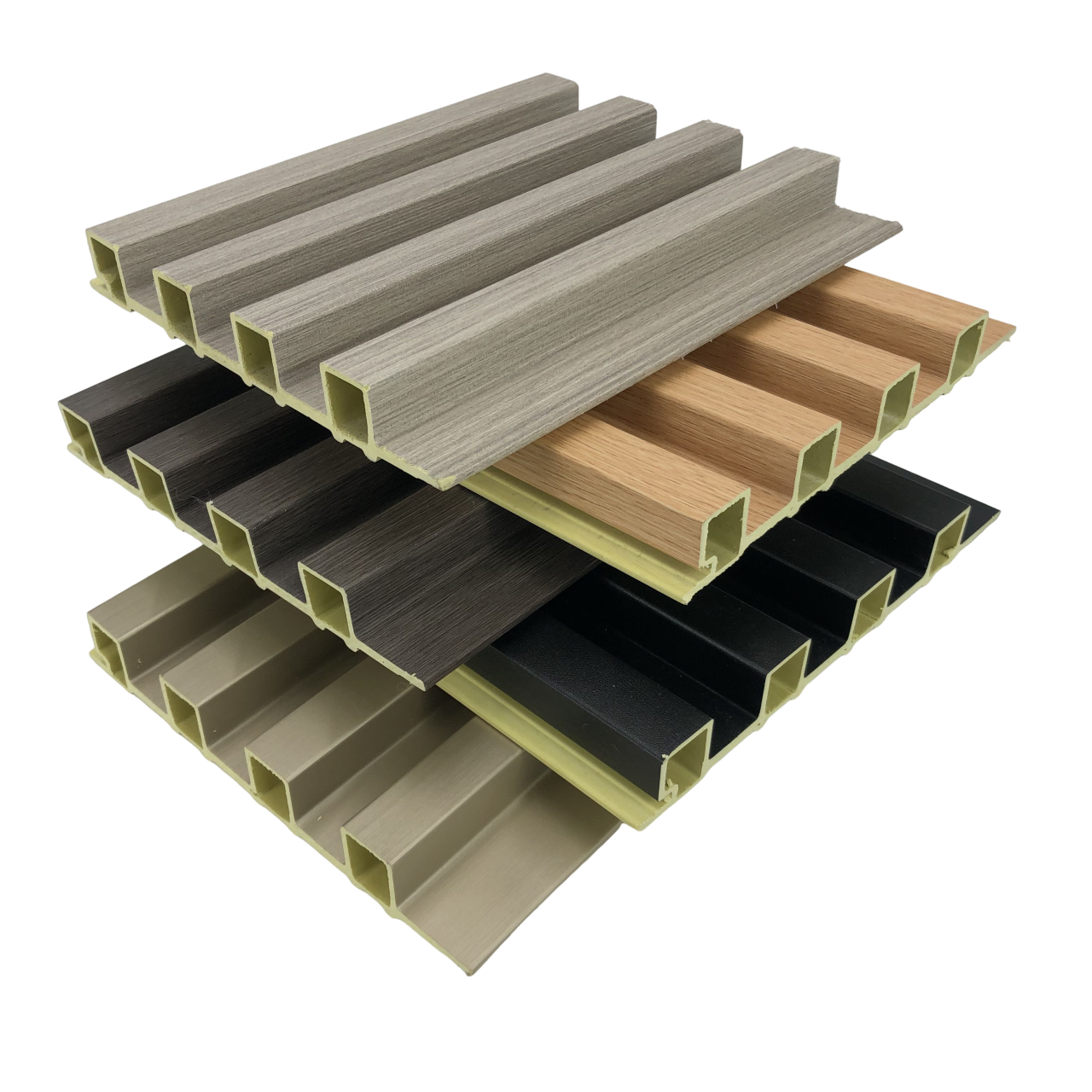 Reasonable Price Low Price 3D Wood Veneer Fluted Cladding Wpc Decor Wall Panel Board For Indoor Tv Background Wall Decoration