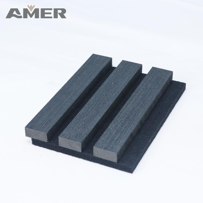 Amer OEM wholesale wpc Acoustic Board Wall Panel Decor Interior Sound Absorbing PET Noise Cancelling Acoustic Wall Panels