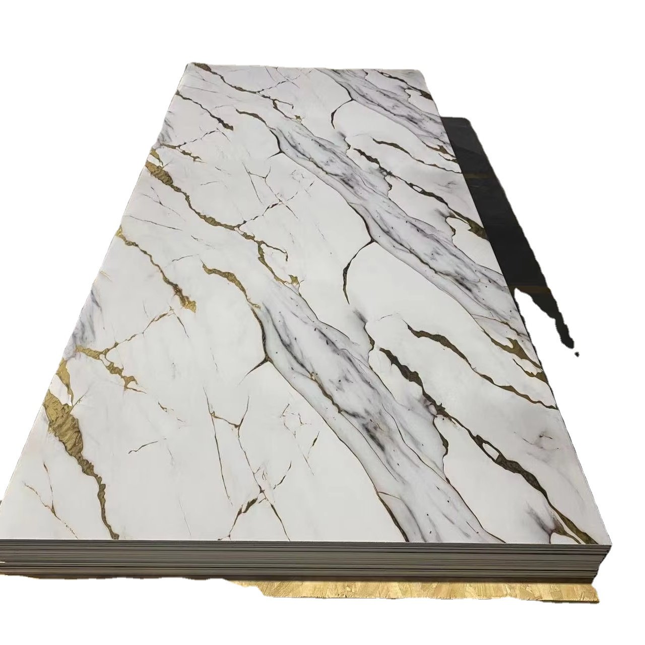 2024 New Colors Decorative Material 4*8ft High Glossy pvc marble sheet Home Decoration UV Board
