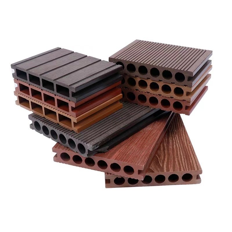 Wholesale Outdoor WPC Composite Decking Hot Sale Co-extruded Waterproof Flame Retardant Floor Smooth Finish Teak Deck Pool