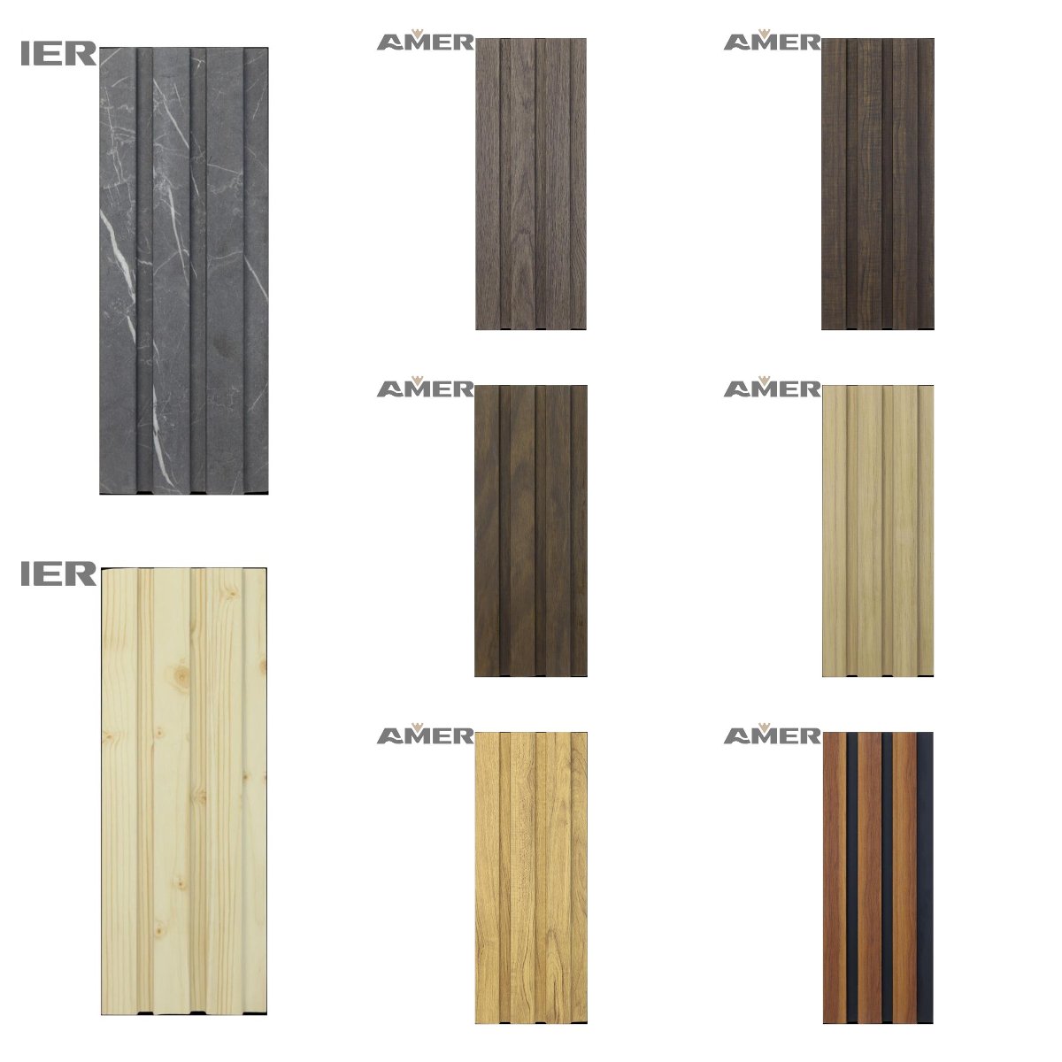 Amer Factory Price Oem Waterproof 600mm Width Ps Wall Panel Sheets Boards Decorative Panel Walls Interior Home Decoration