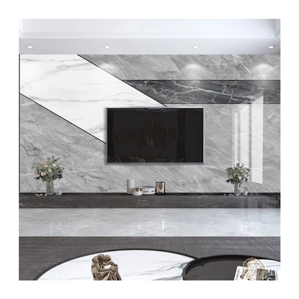 LT Recycled Plastic 3D Bright UV Wall Panel Carbon Slate Wall Decor Replacement Wall Board For Interior Decoration 1220*2440 3mm