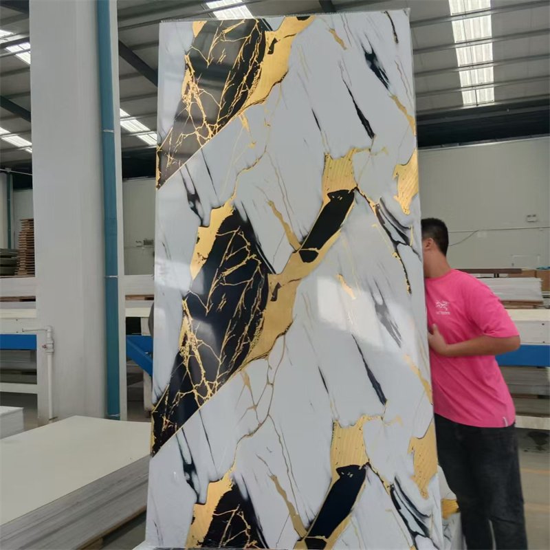 modern pvc wall panels boards geometrical marble alternative pvc marble wall panels