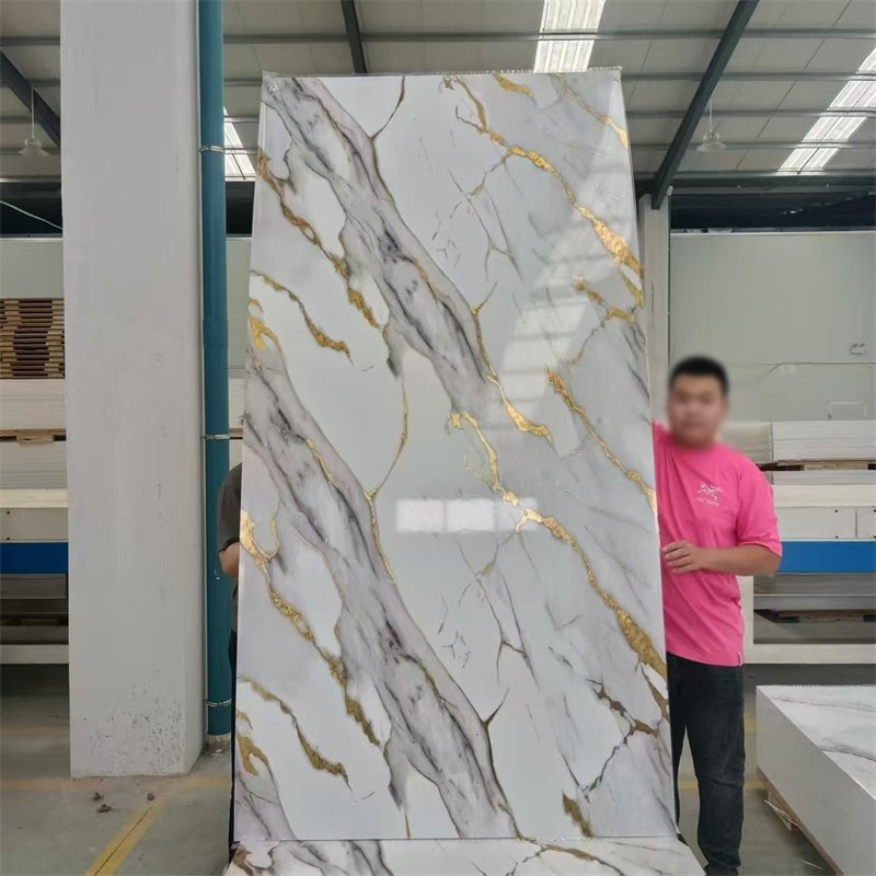 modern pvc wall panels boards geometrical marble alternative pvc marble wall panels