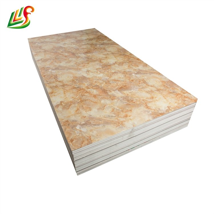 The New High Light Density PVC Marble glossy wall Board Plastic UV Plate