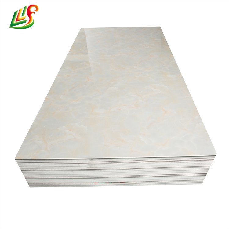 The New High Light Density PVC Marble glossy wall Board Plastic UV Plate