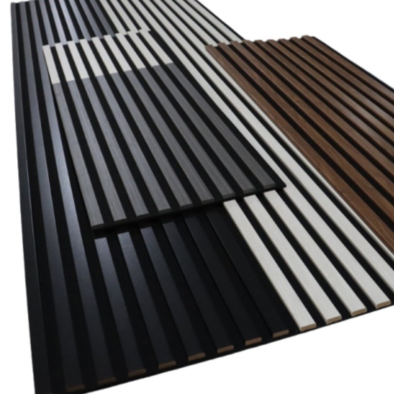 Modern Interior Decor Wood Slat Wall Panel Sound Absorbing Pet Mdf Acoustic Board Noise Cancelling Acoustic Wall Panels