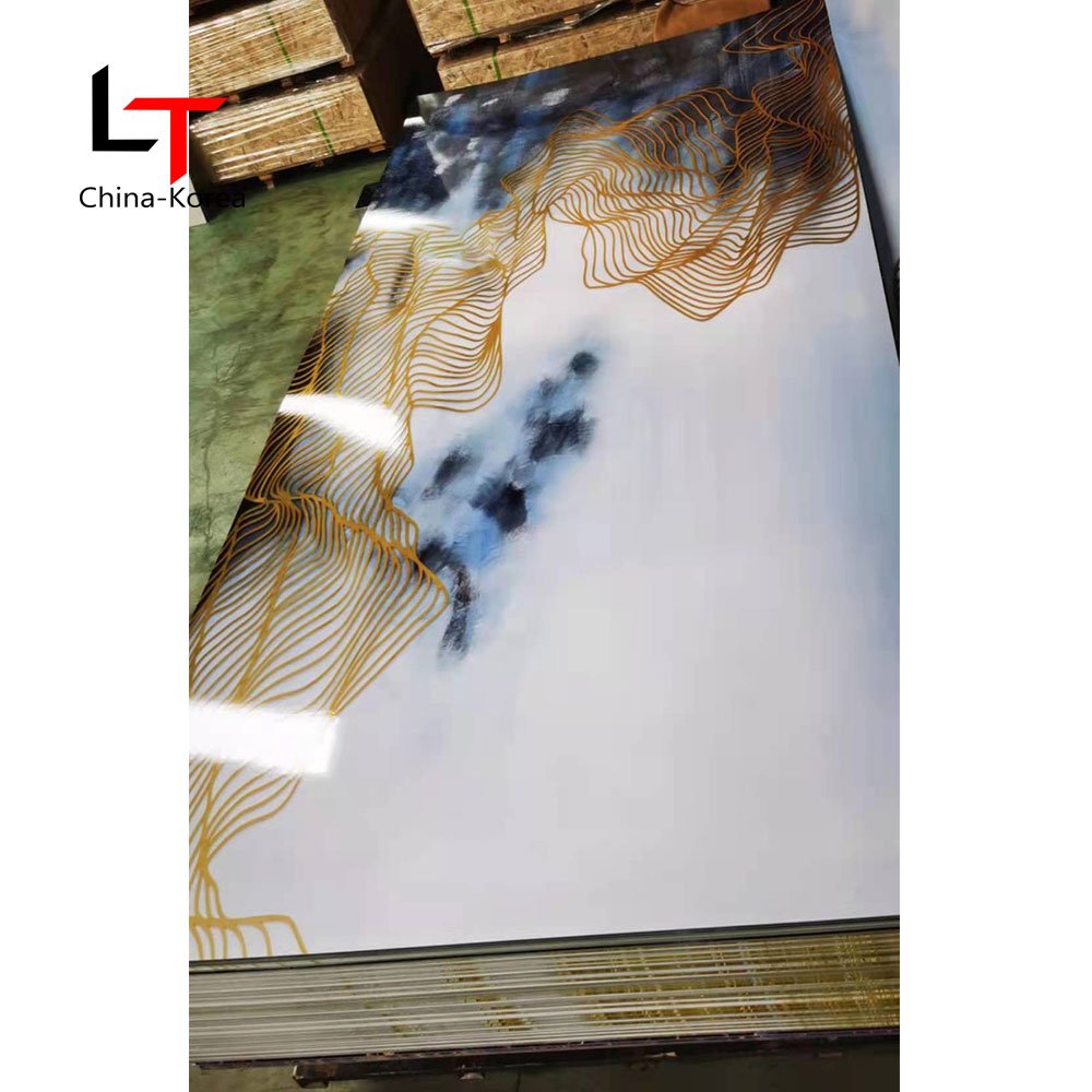 LT New Technology 3D UV Wall Panel Faux Waterproof Wall Decor PVC Wall Board Decorative For Bedroom