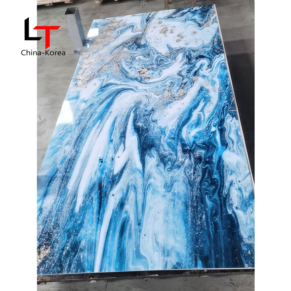 LT New Technology 3D UV Wall Panel Faux Waterproof Wall Decor PVC Wall Board Decorative For Bedroom