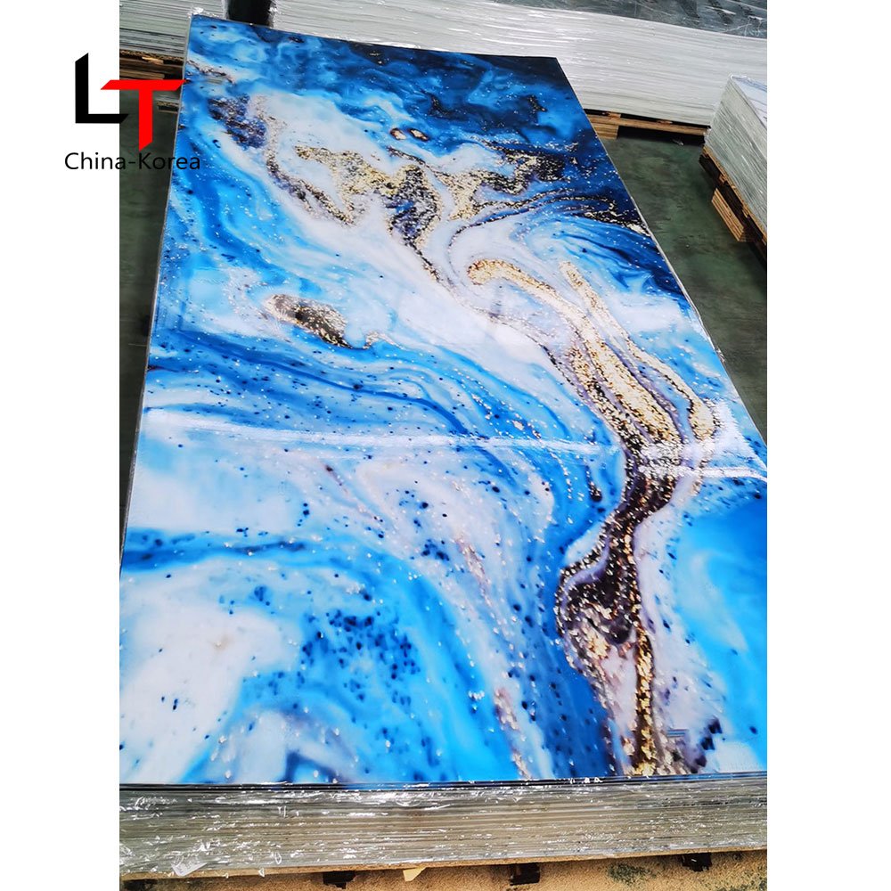 LT New Technology 3D UV Wall Panel Faux Waterproof Wall Decor PVC Wall Board Decorative For Bedroom