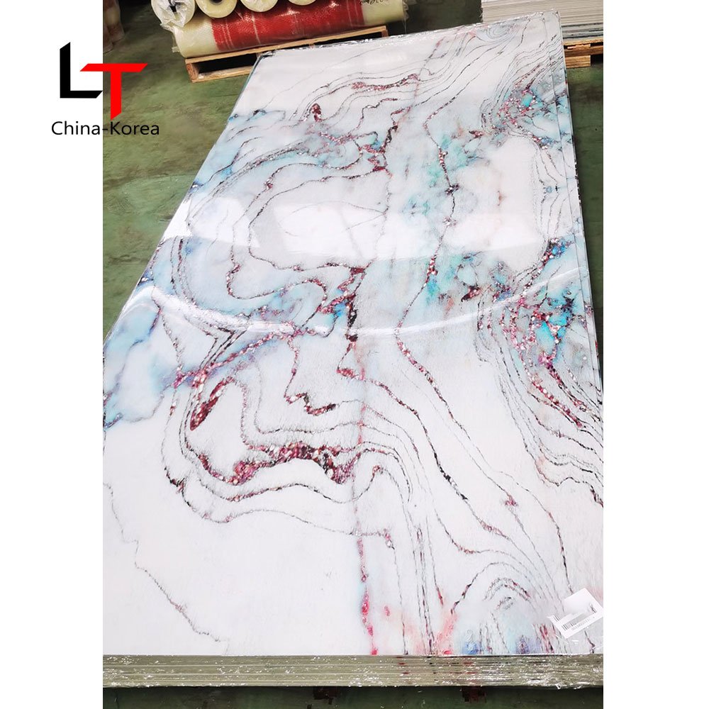 LT New Technology 3D UV Wall Panel Faux Waterproof Wall Decor PVC Wall Board Decorative For Bedroom