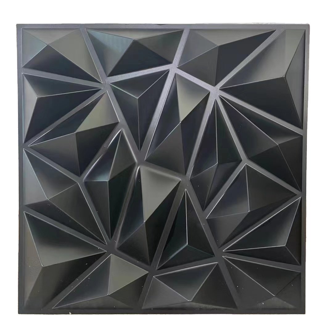 wholesale Newest Design PVC Wallpaper Ceiling Waterproof Matte Black PVC 3D Wall Panel/Board