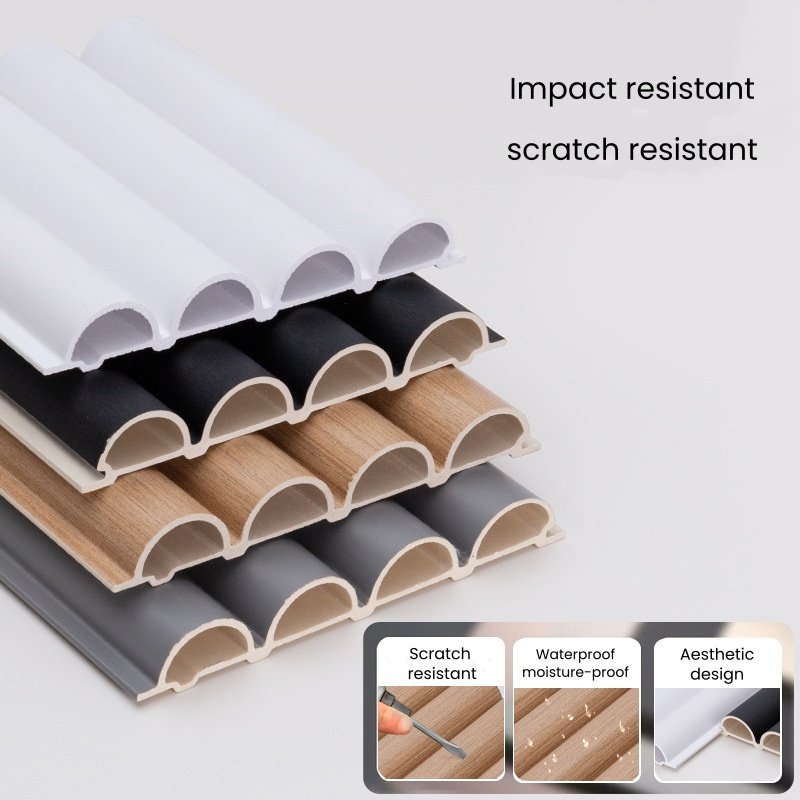 High quality Wood Plastic Composite Panel Circular Grille Wall Board WPC Wall Panel