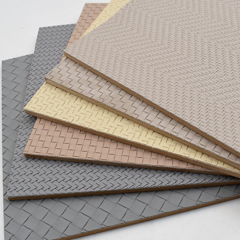 Modern Waterproof Soundproof Fireproof WPC Leather Wall Panels-Durable Solid Bamboo Charcoal Fiber Striped Panels Household Use