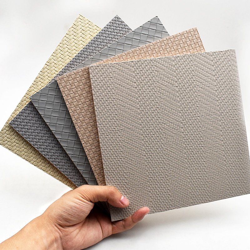 Modern Waterproof Soundproof Fireproof WPC Leather Wall Panels-Durable Solid Bamboo Charcoal Fiber Striped Panels Household Use