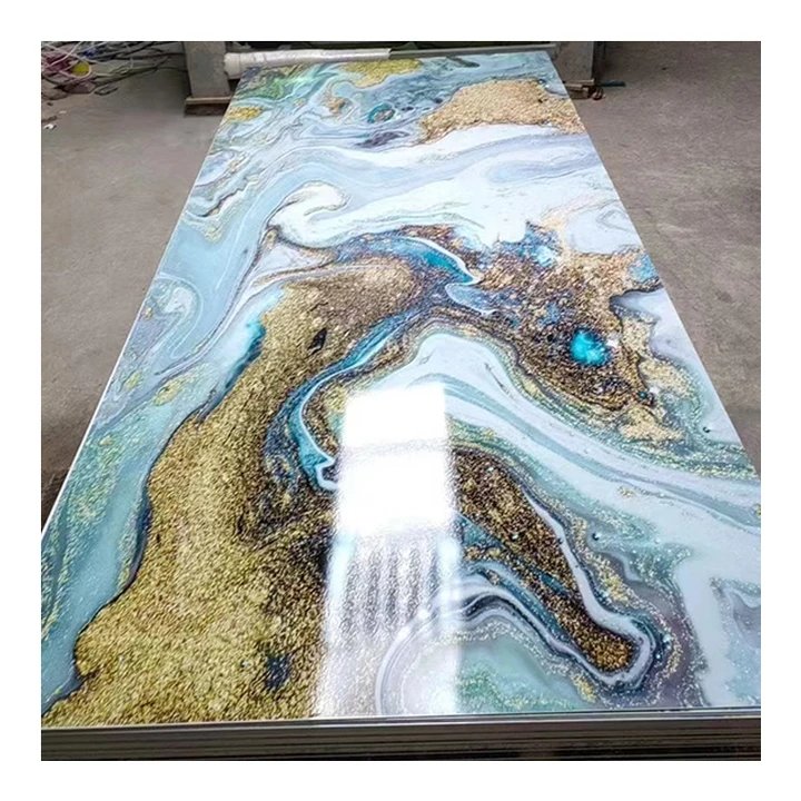 Factory direct spot high quality 1220*2440mm spc 3d board sheet uv pvc marble wall panel