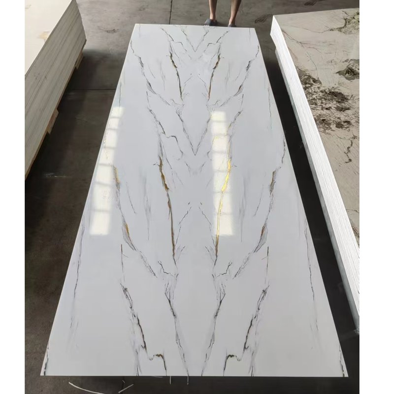 Best selling UV marble pvc laminated sheet high glossy marble alternative board indoor decorative for indoor wall decoration