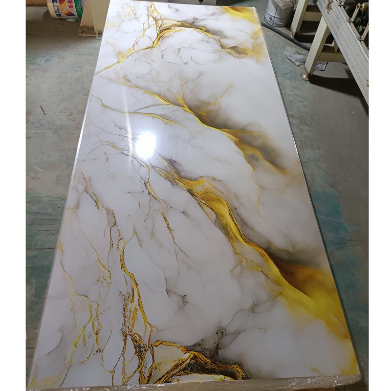 Best selling UV marble pvc laminated sheet high glossy marble alternative board indoor decorative for indoor wall decoration