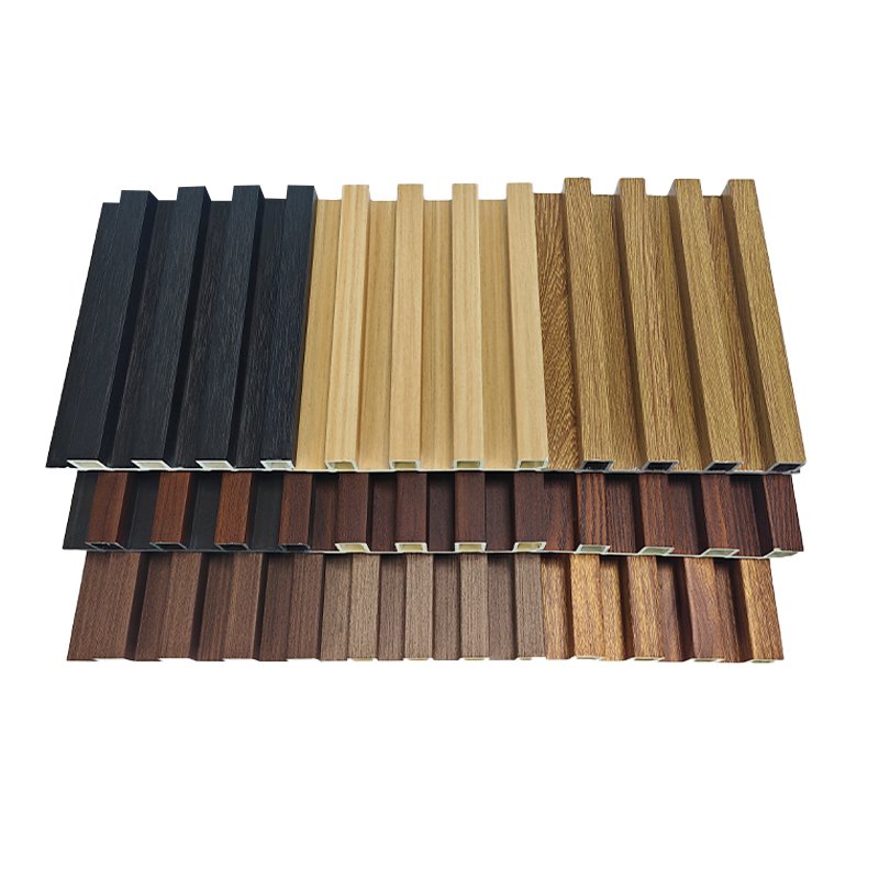 Indoor Ecological Wood Grain wpc pvc wall panels interior Bamboo With LED Light Wall Panel decoration board Concave convex panel