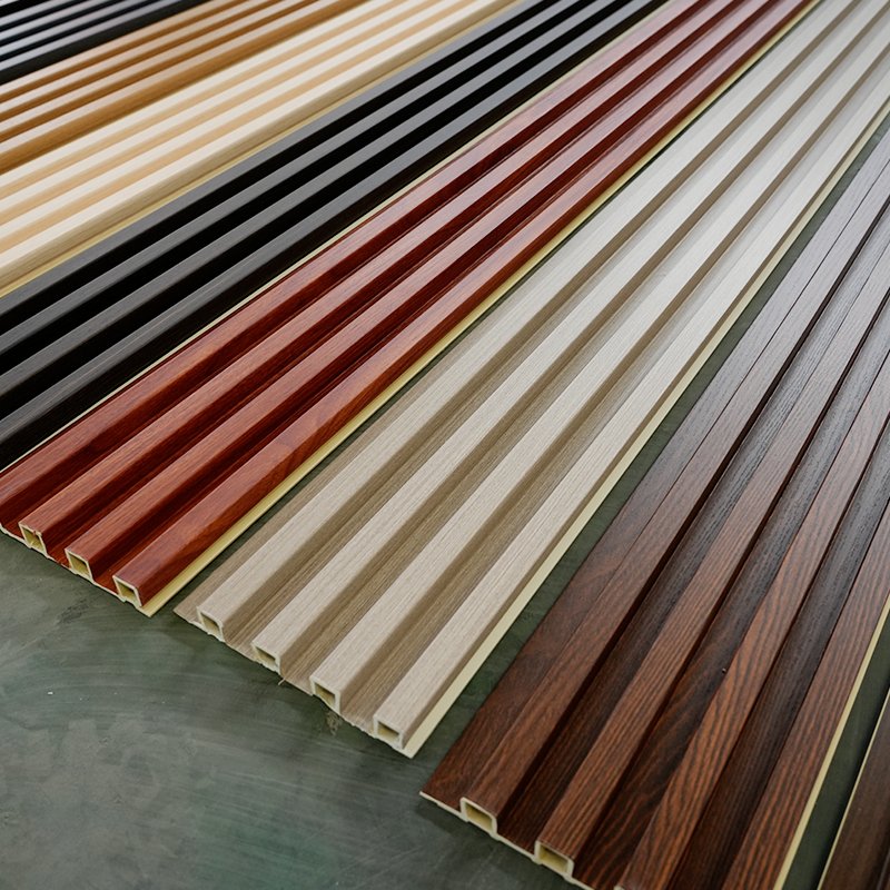 Factory Custom Wooden wall panels white other boards Pvc Wall Panel Wpc fluted wall panel for interior decoration