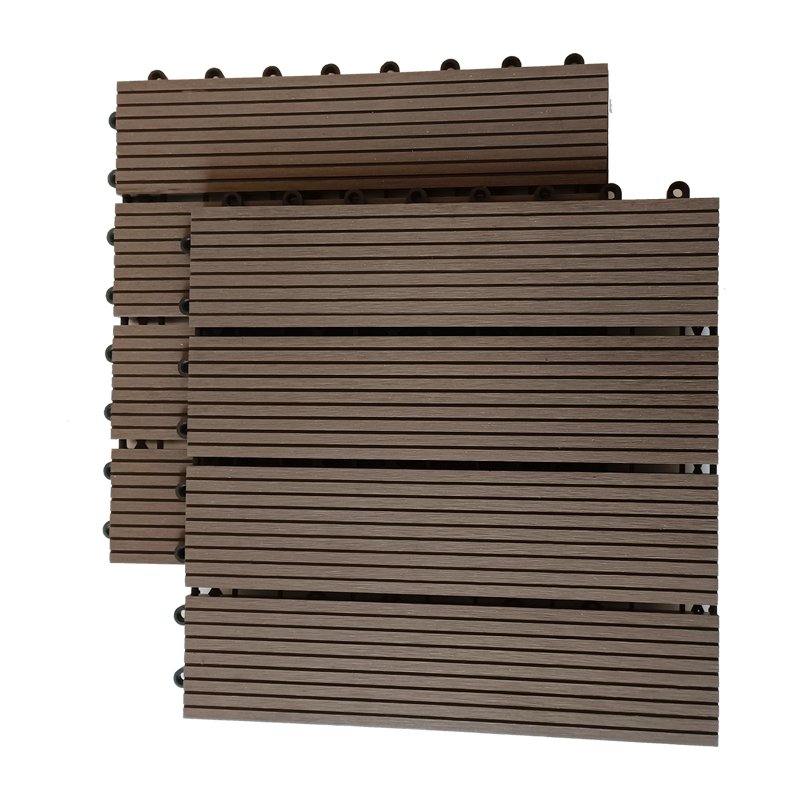 WPC DIY Decking Tile WPC Flooring Outdoor Wood-Plastic Composite Decking Tile Cheap Diy Outdoor Flooring With Interlocking