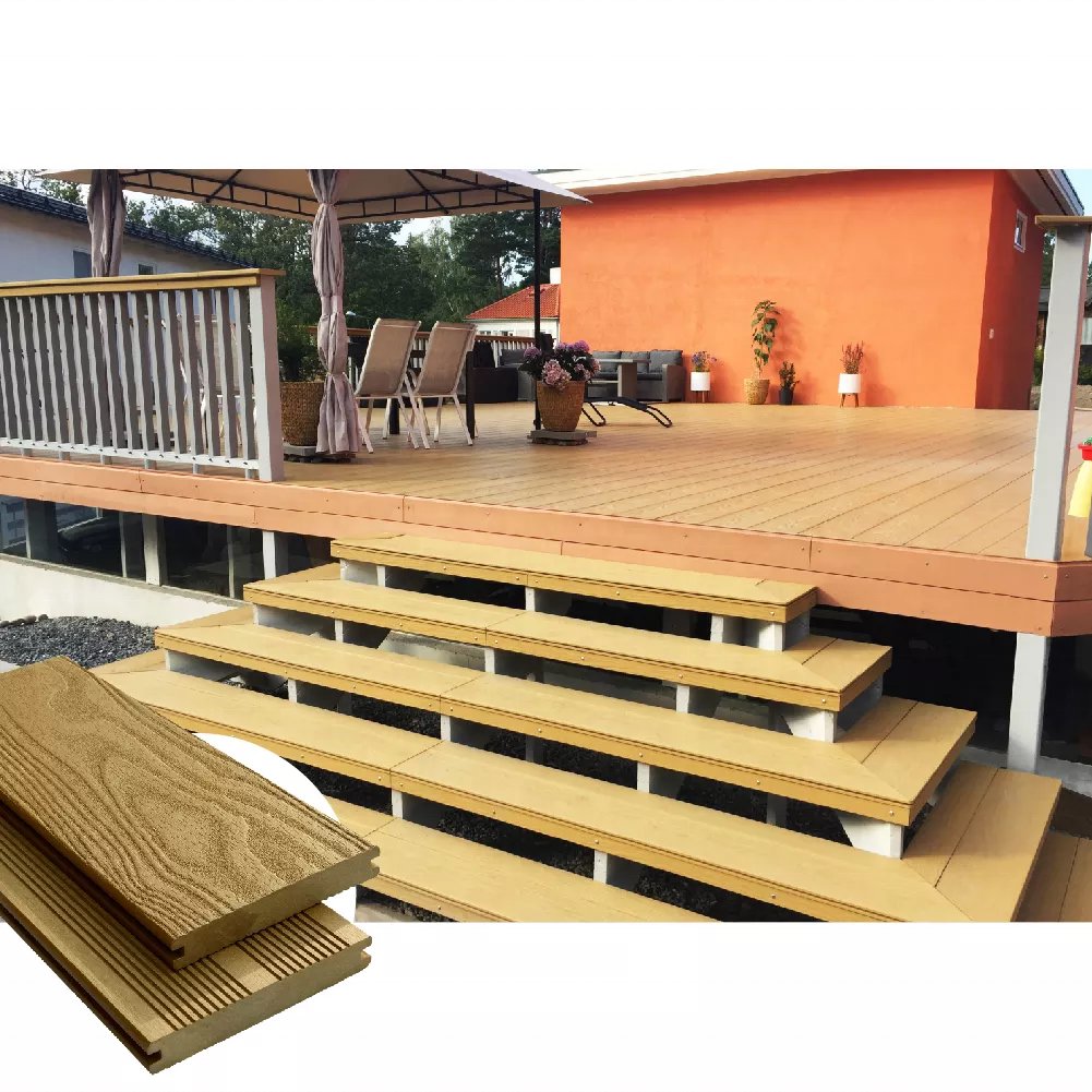 Weather Resistant Moisture-proof WPC Composite Outdoor Decking/Terrace Flooring Embossed WPC Hollow Decking Wood Board
