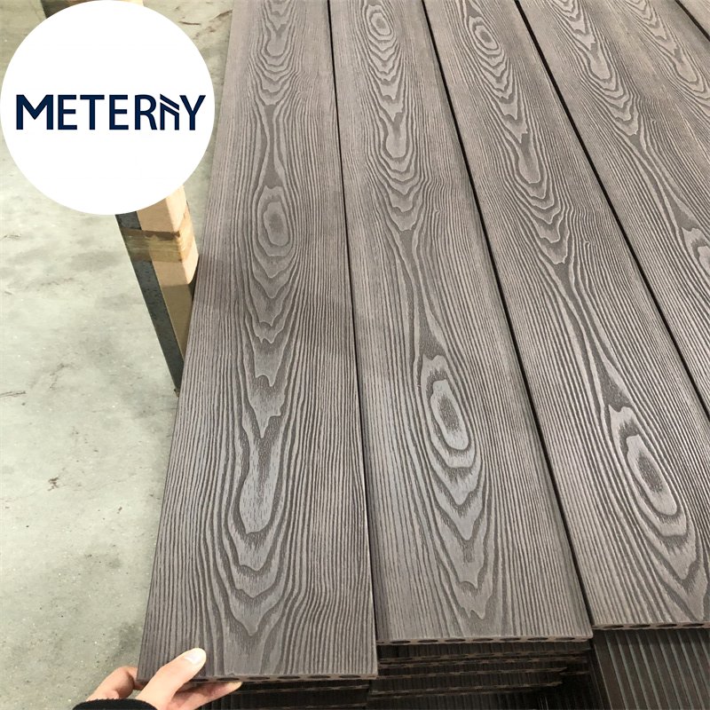 WPC Garden Terrace Decking Flooring Tiles Wood Plastic Composite WPC Decking Deep Embossed Waterproof Swimming Pool Deck Board