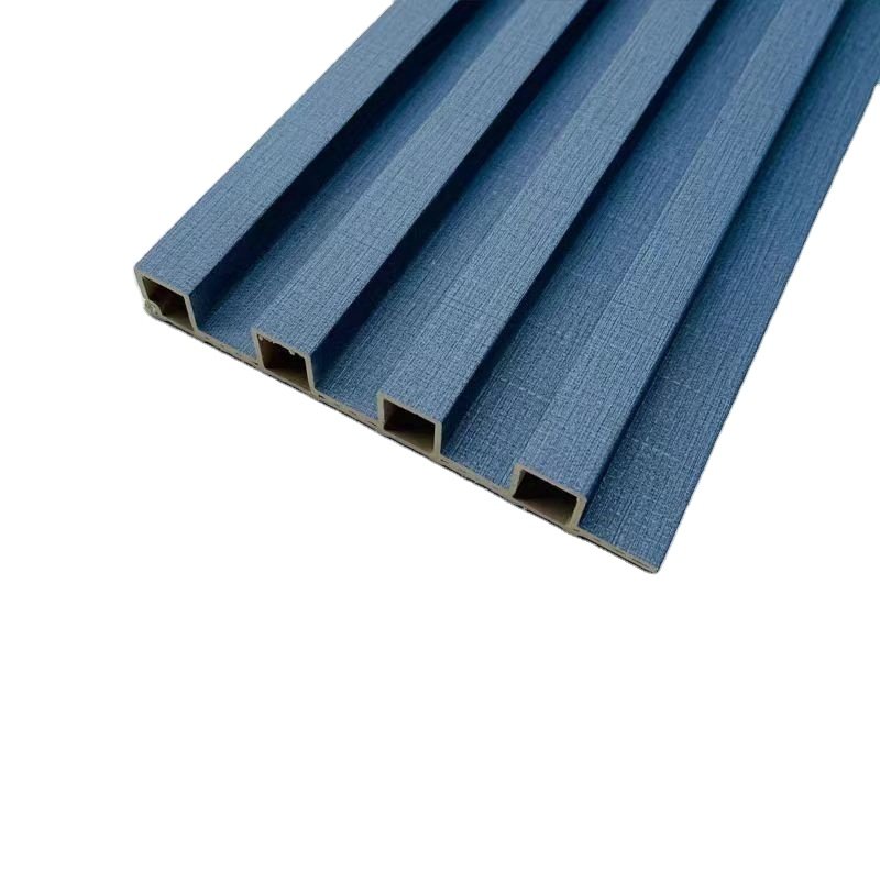 Decorative Wall boards Square Black Gold Ceiling Louver Wpc Fluted Panels slat Wood Pvc Wpc Wall Panels Interior With Led