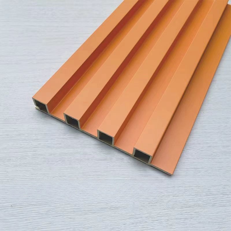 Decorative Wall boards Square Black Gold Ceiling Louver Wpc Fluted Panels slat Wood Pvc Wpc Wall Panels Interior With Led