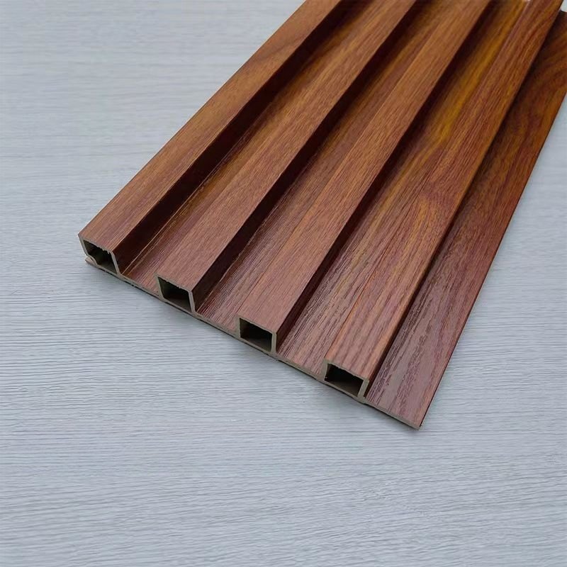 Decorative Wall boards Square Black Gold Ceiling Louver Wpc Fluted Panels slat Wood Pvc Wpc Wall Panels Interior With Led