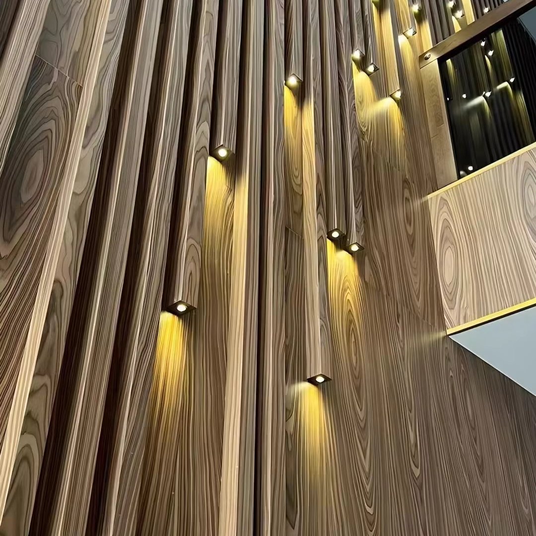 Media Wall Wooden Plastic Composites Material Wall Panel Profile Light Interior Customized Waterproof Interior Wpc Wall Panel